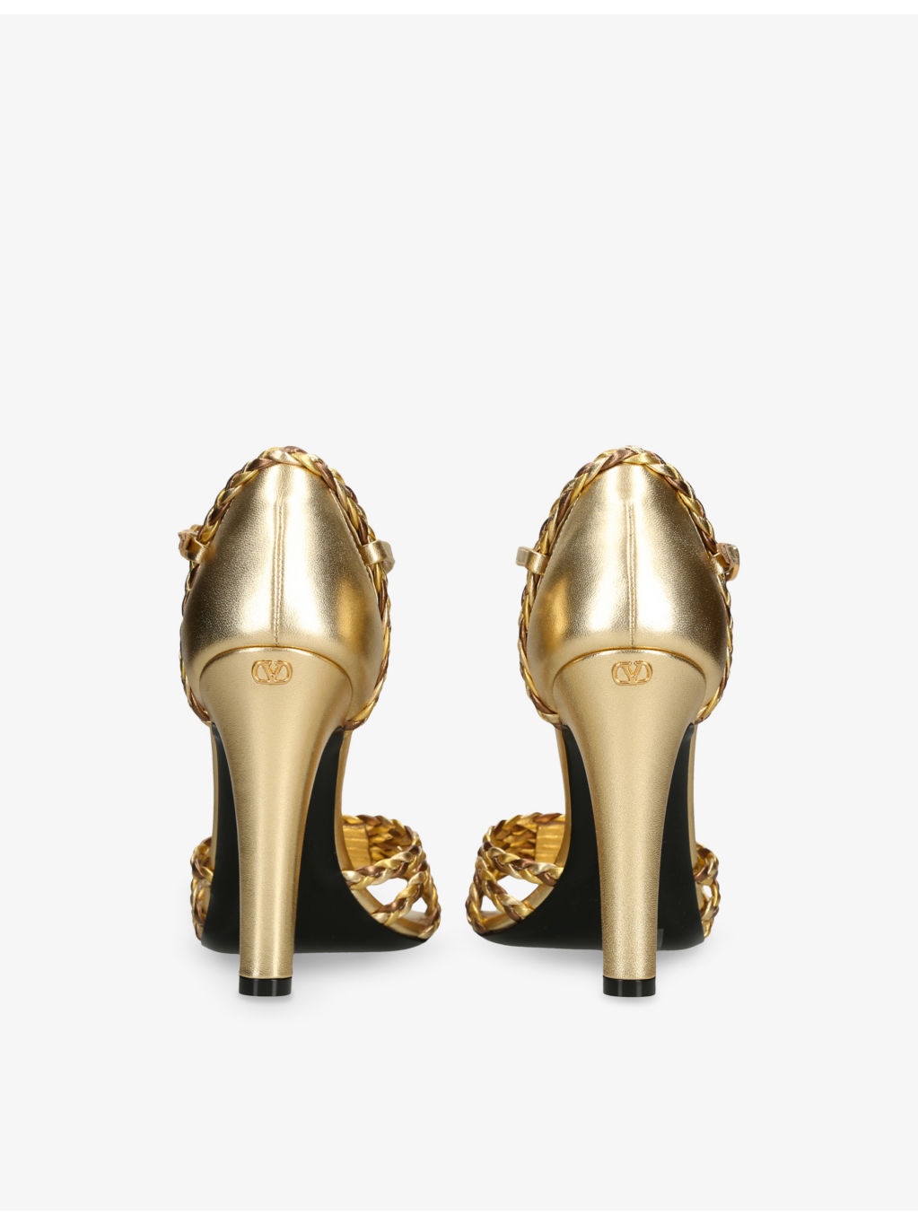 Hi Dolly 105 Metallic-Leather Heeled Sandals - 4