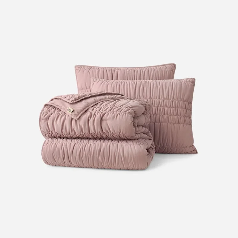 ® Devon Tide Quilt Set King Bedding in Rosewood - 1