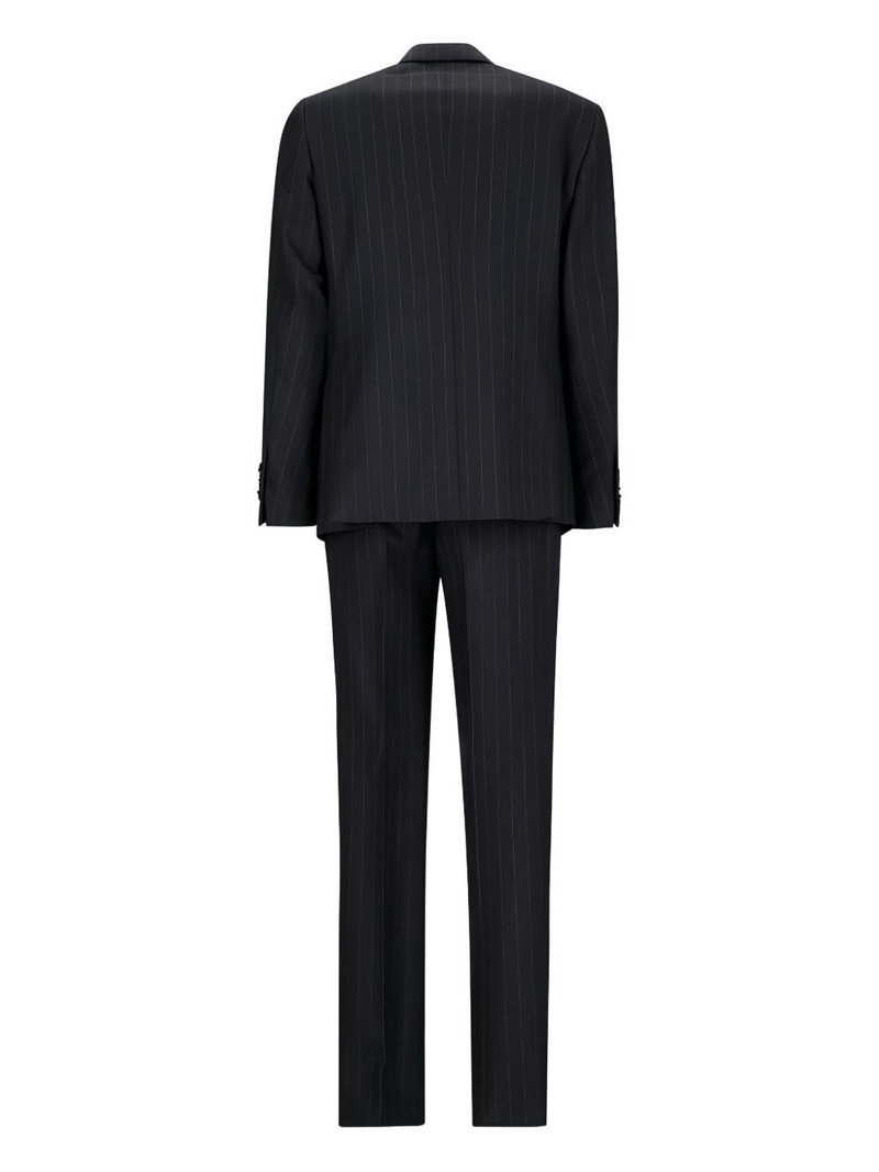 LARDINI pinstripe double-breasted suit outlook