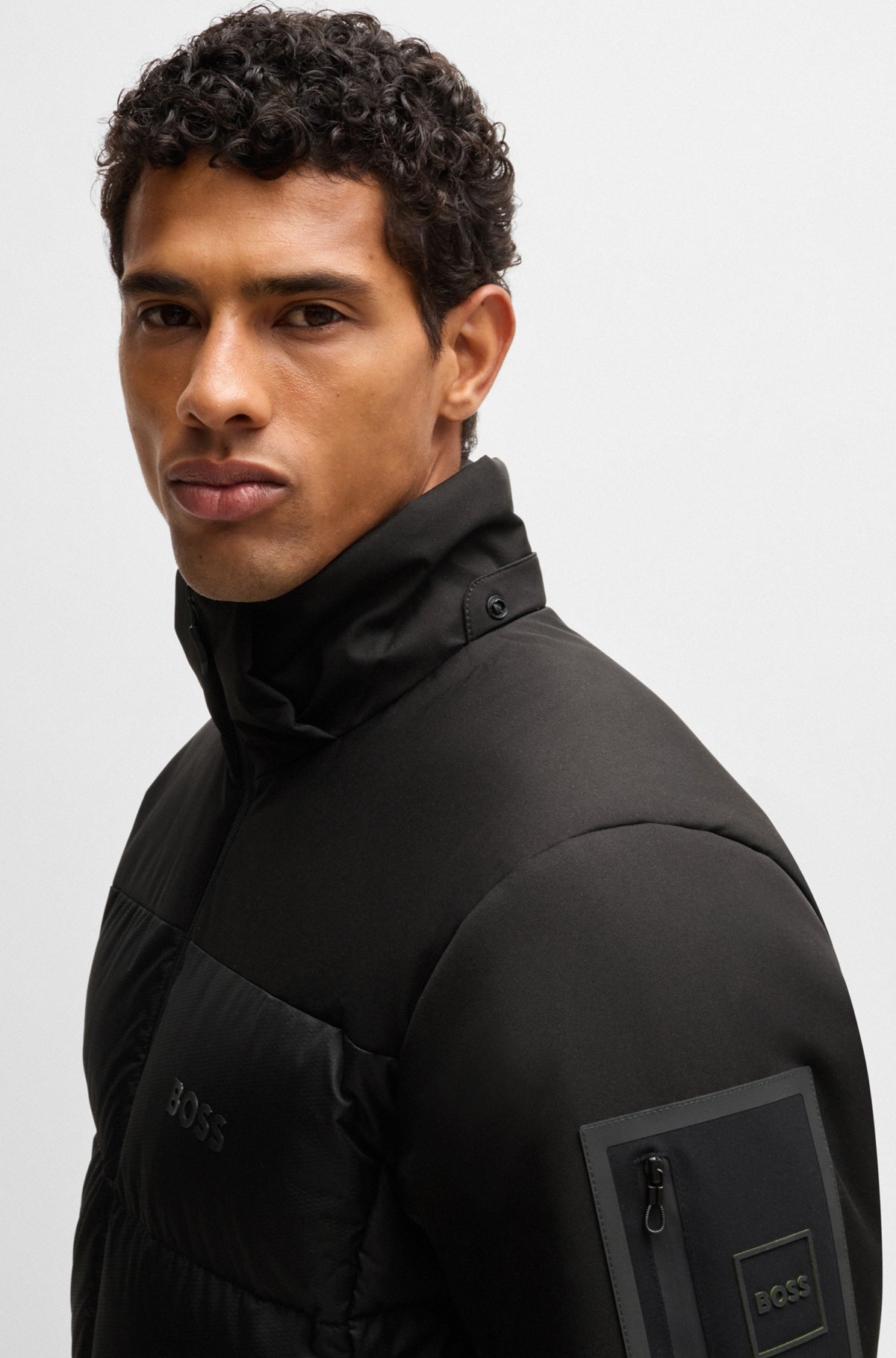 WATER-REPELLENT DOWN JACKET WITH DETACHABLE HOOD - 5