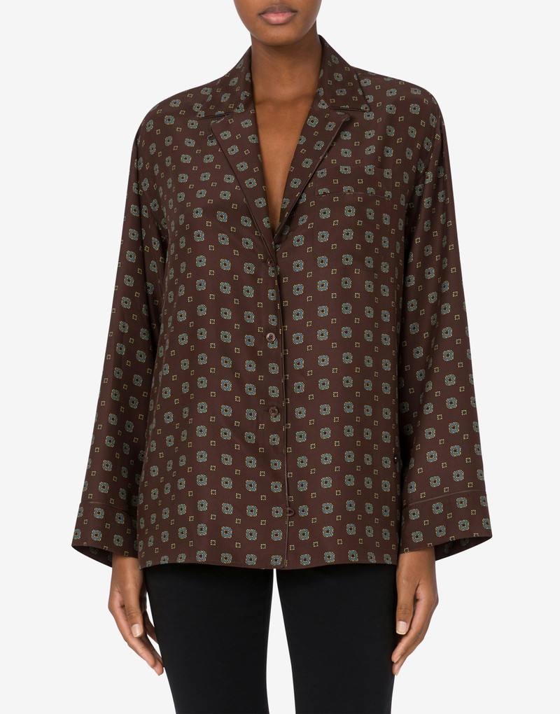 Moschino SHIRT IN SATIN TIE PRINT outlook