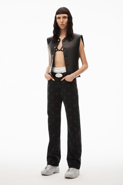 Alexander Wang EZ mid-rise straight-leg jean in denim outlook