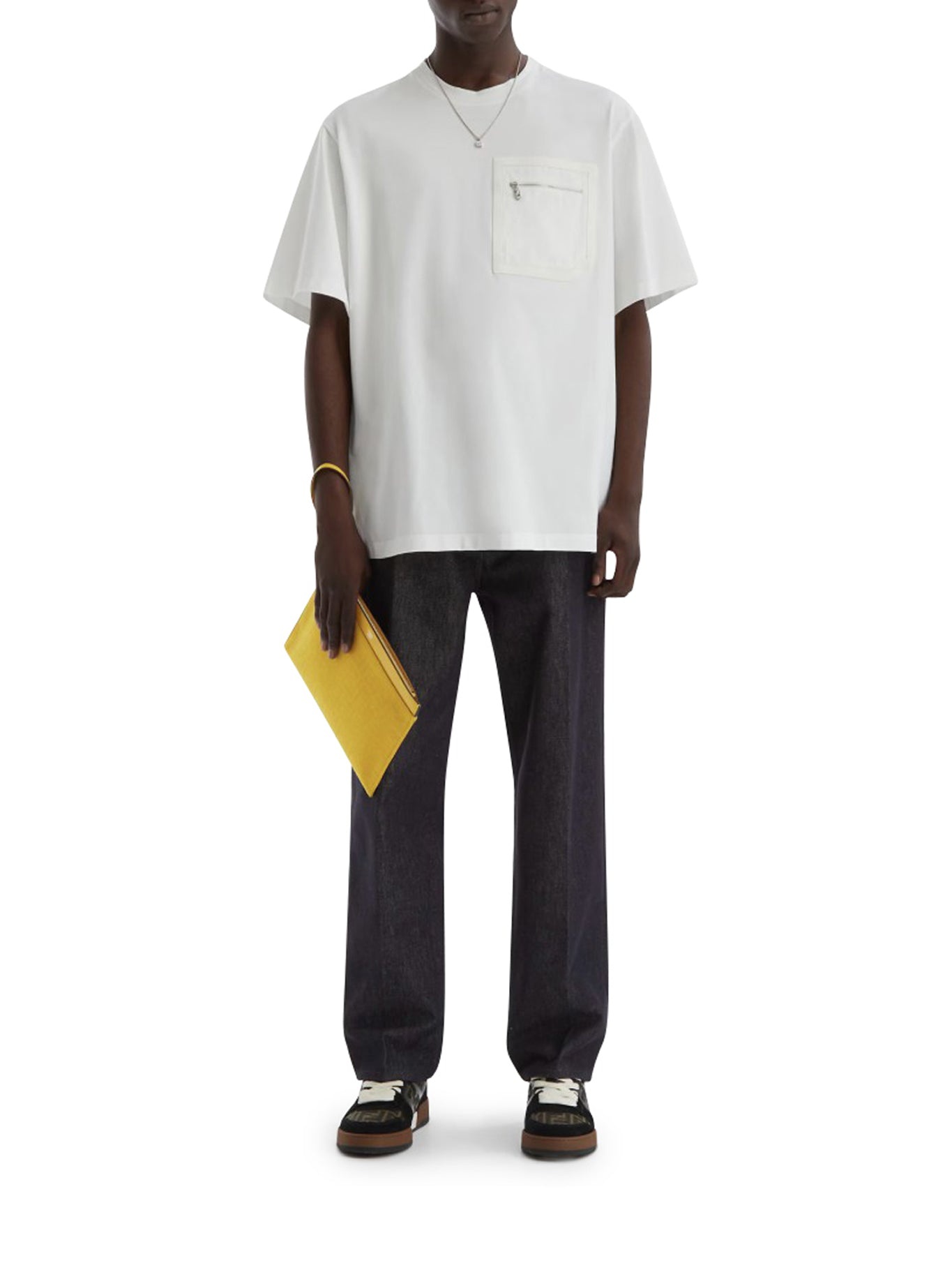 FENDI WHITE COTTON T-SHIRT | suitnegozi | REVERSIBLE