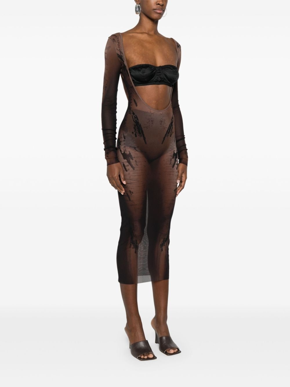 x Shayne Oliver mesh midi dress - 3