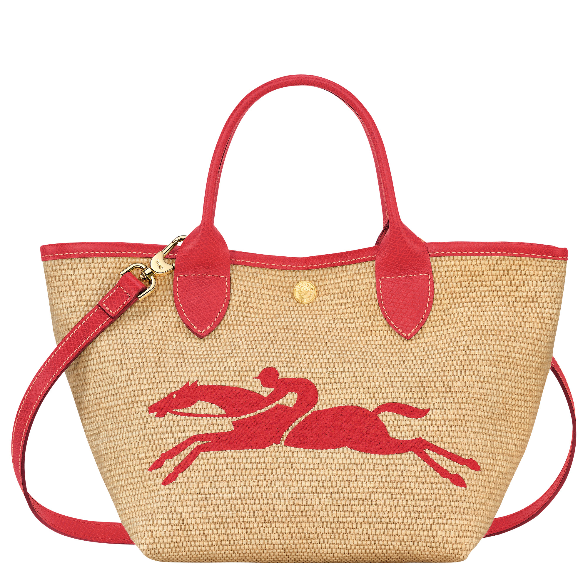 Le Panier Pliage S Basket bag Red - Canvas - 1