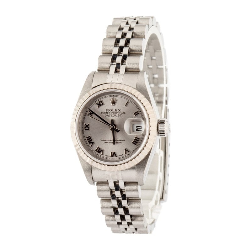 Ladies Rolex Datejust Ref 79174 Silver Roman Dial - 2