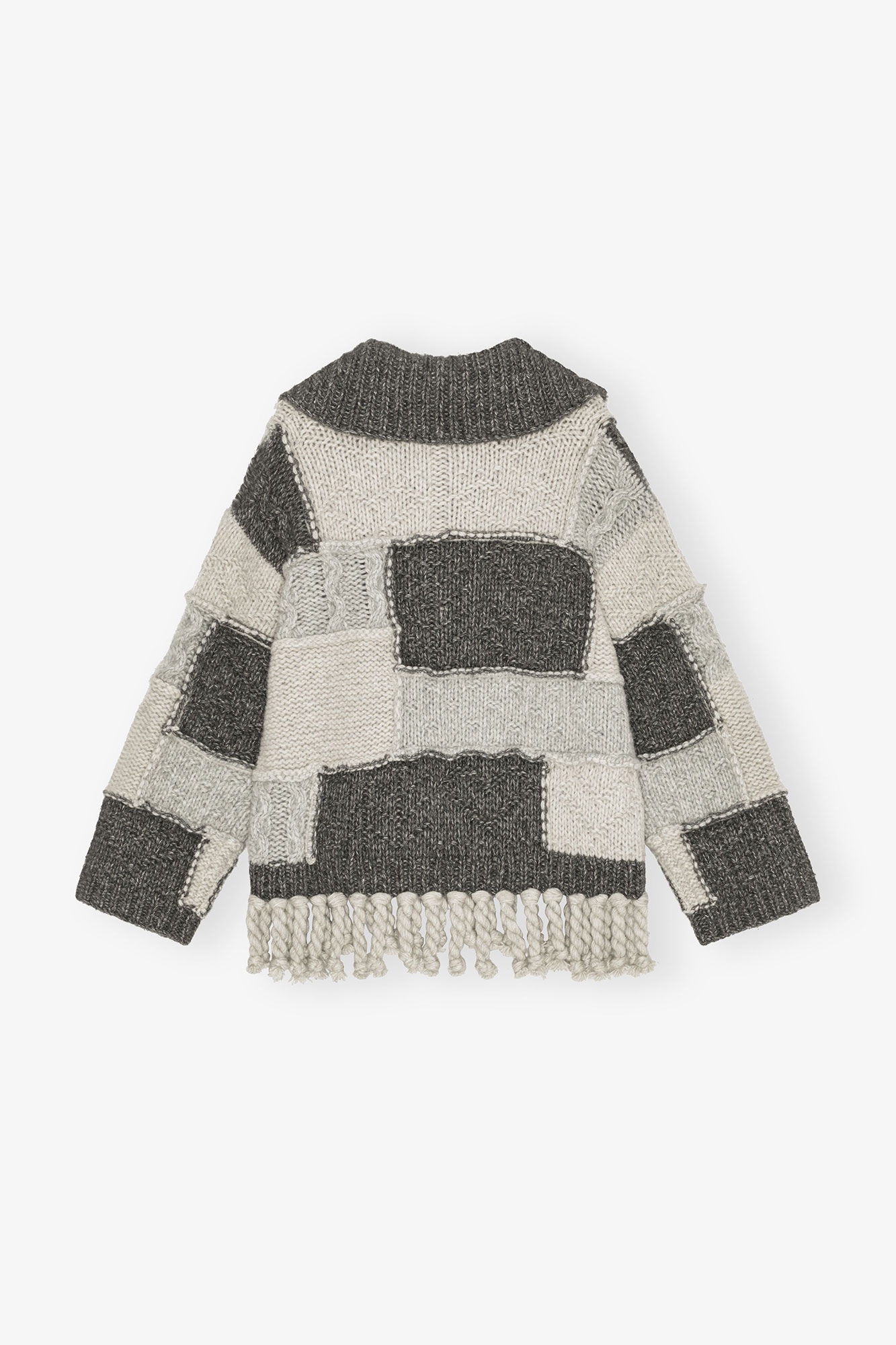 PATCHWORK FRINGE SWEATER - 6