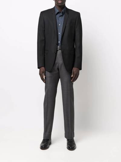 Brioni square-print long-sleeve shirt outlook