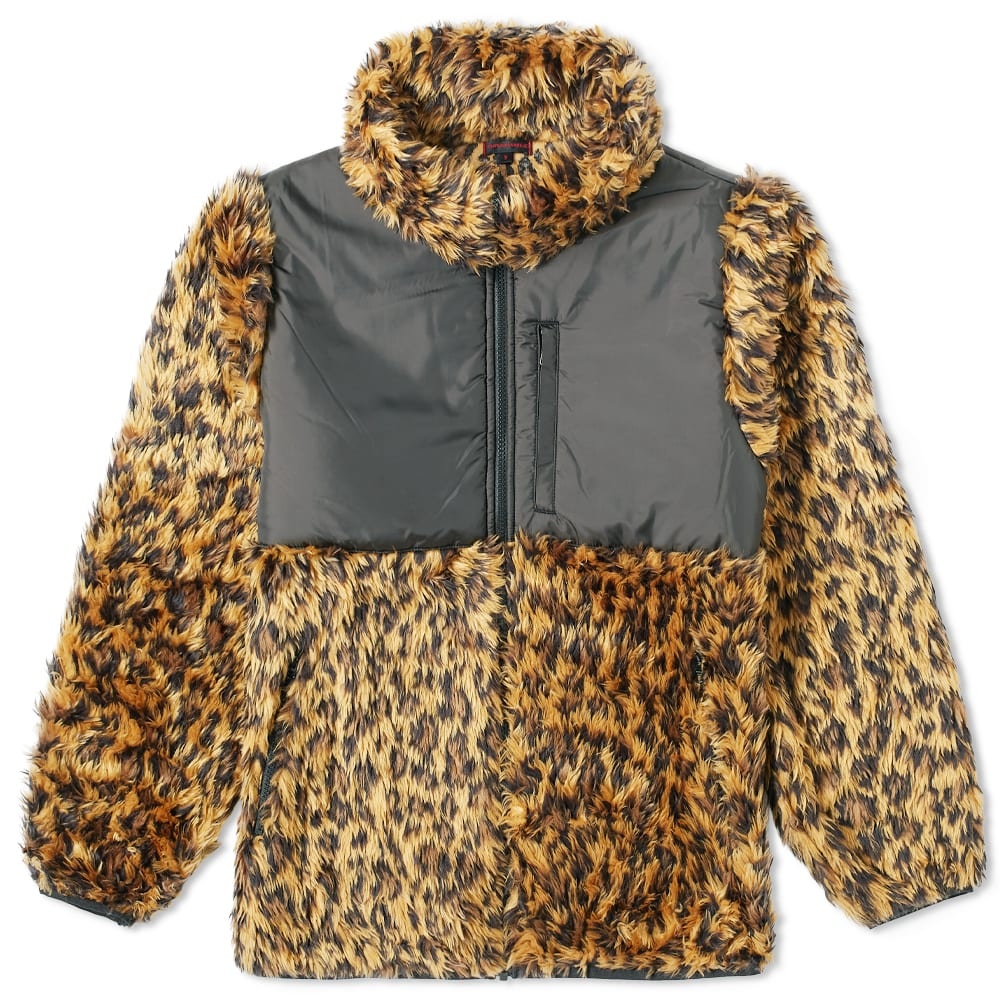 CLOT Leapard Print Faux Fur Puffer Jacket - 1