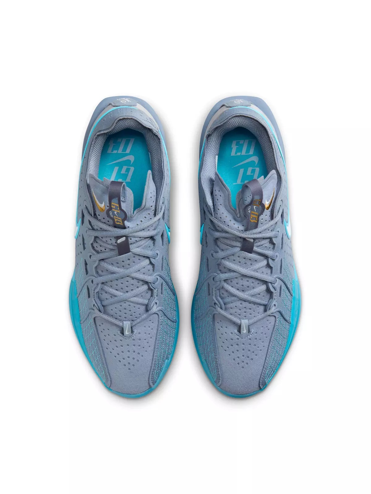 G.T. Cut 3 "Ashen Slate/Baltic Blue/Metallic Gold/Football Grey" Men's Basketball Shoe - 4
