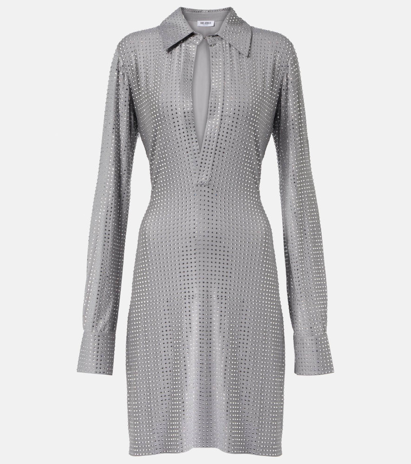 Crystal-embellished jersey shirt dress - 1