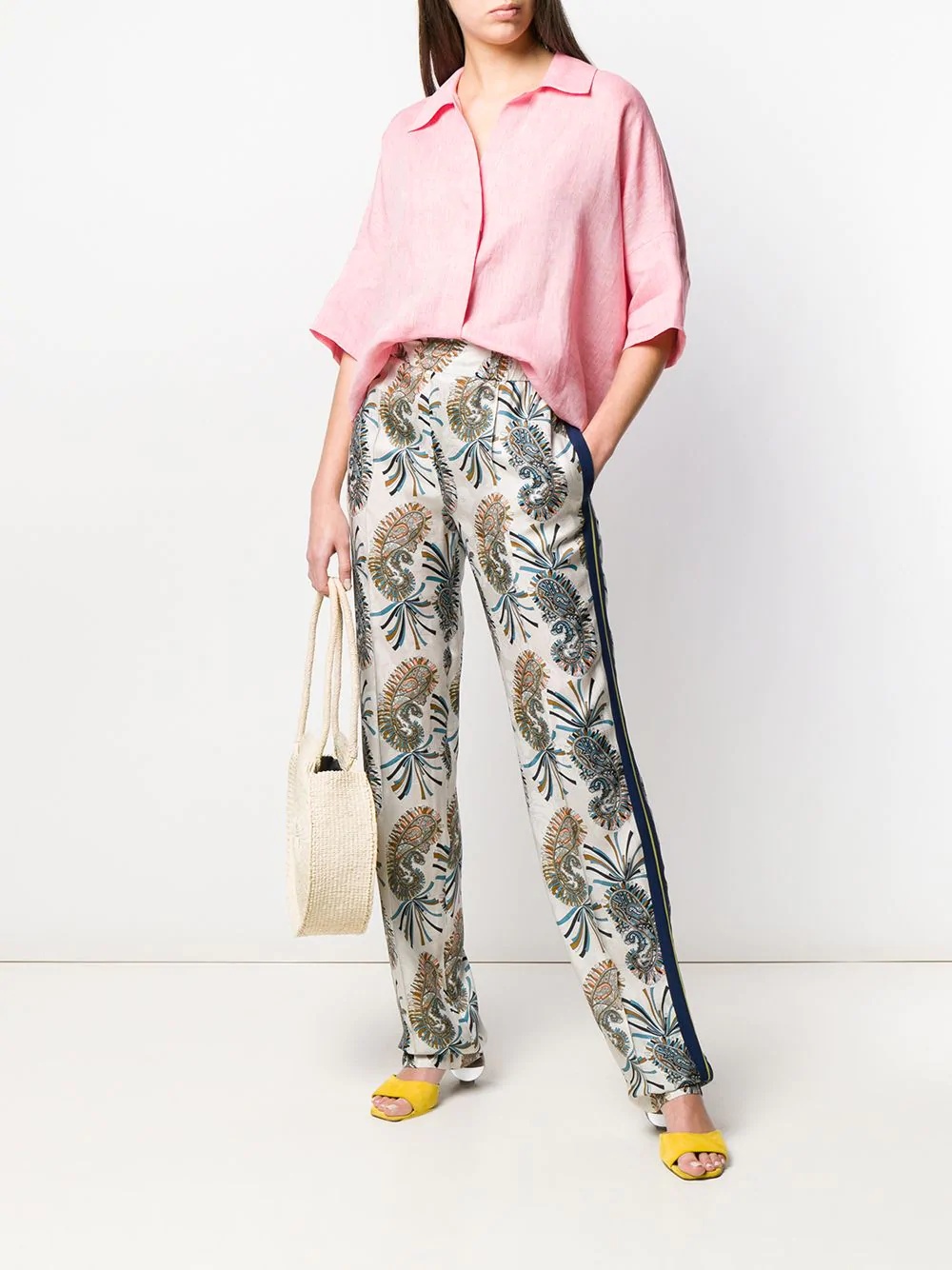 paisley print trousers - 2