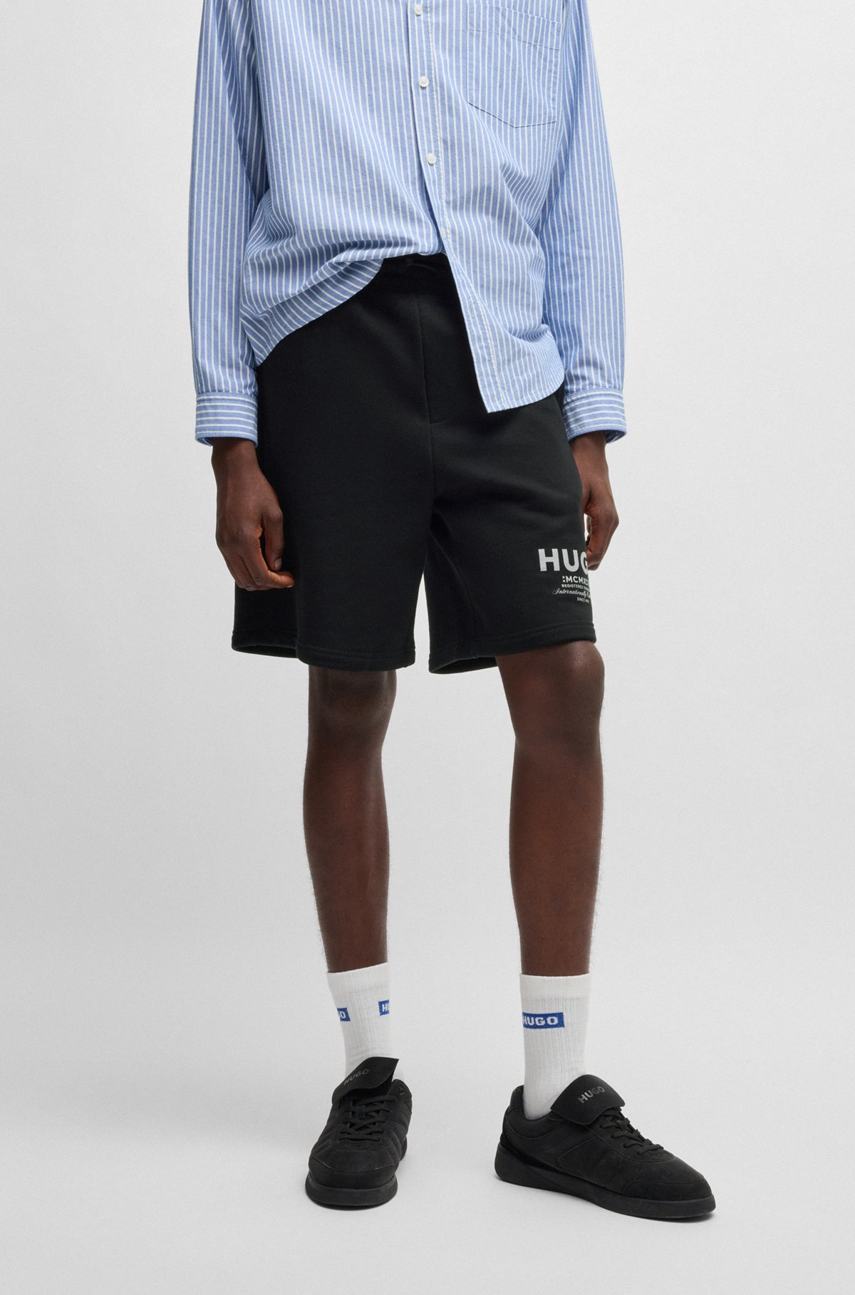 LOOSE-FIT SHORTS IN COTTON TERRY WITH LOGO PRINT - 2