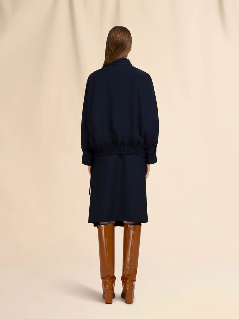 DEEP BLUE WOOL BARACUTA JACKET WITH MARNI SYMBOL - 3