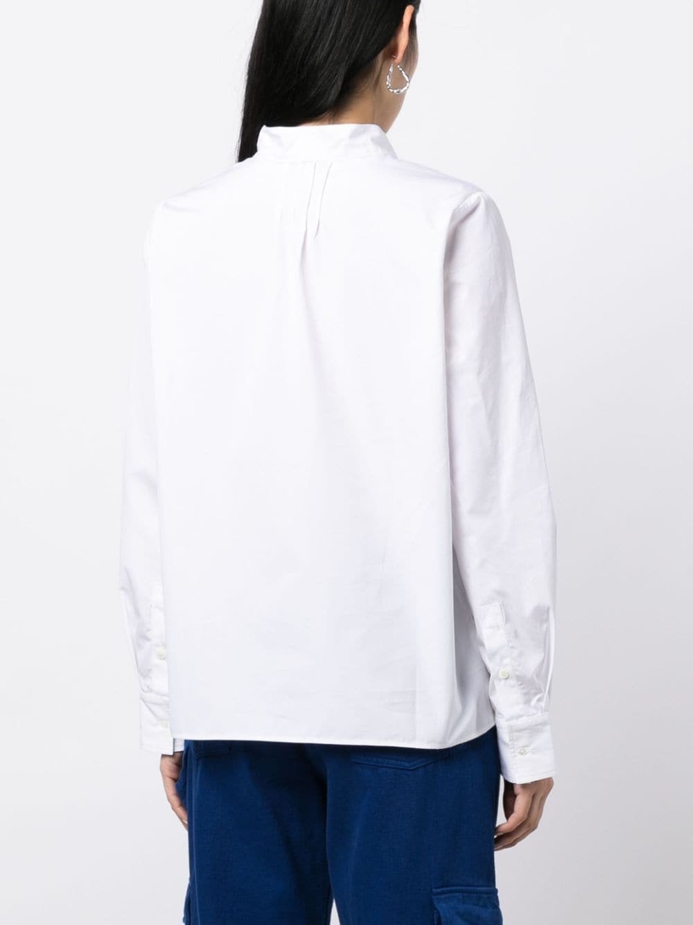 pussy-bow cotton shirt - 4
