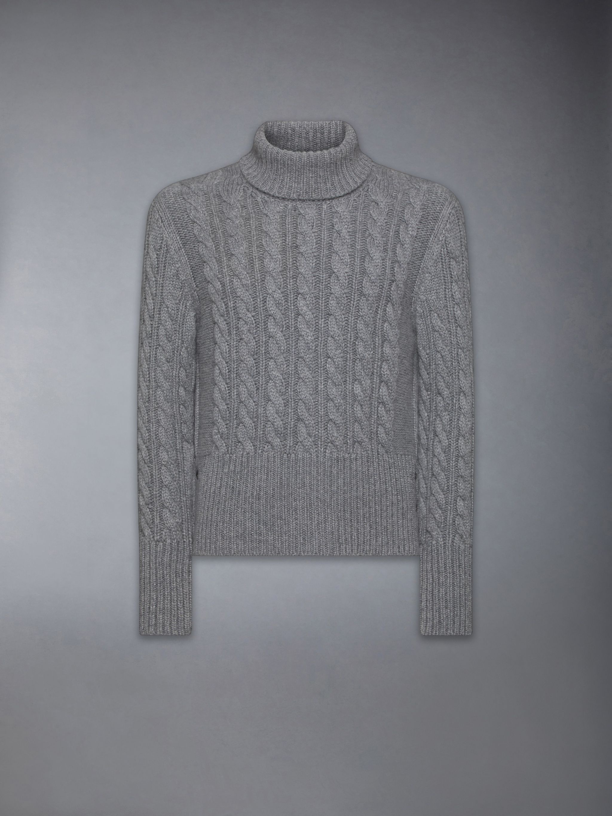 Classic Cashmere Cable Turtle Neck - 6