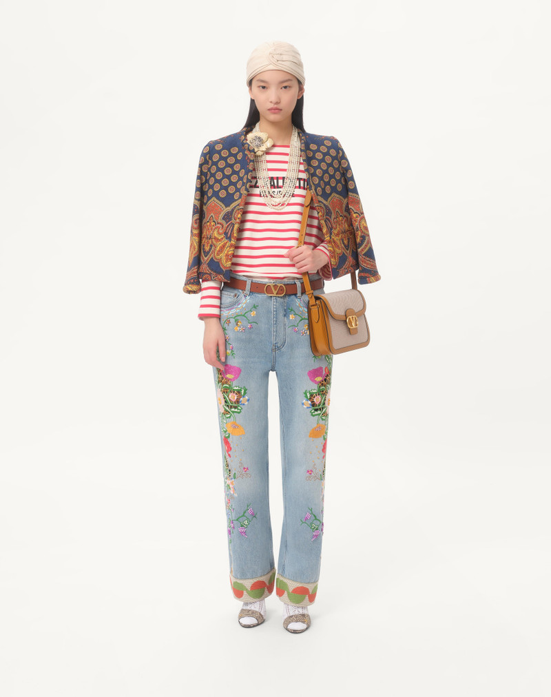Valentino STRIPED JERSEY COTTON T-SHIRT outlook