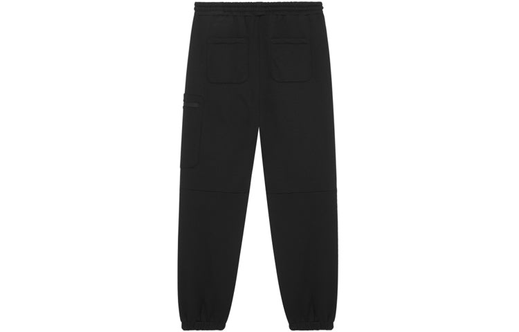 New Balance Logo Fleece Striped Joggers 'Black' 6LB42123-BK - 2