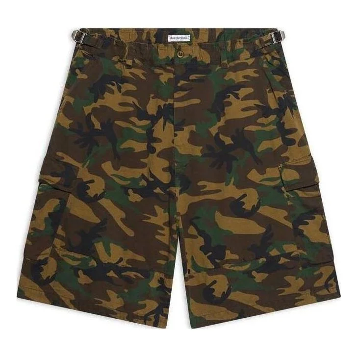 Balenciaga Camouflage Cargo Kick Shorts 'Green' 681257TKL142840 - 1