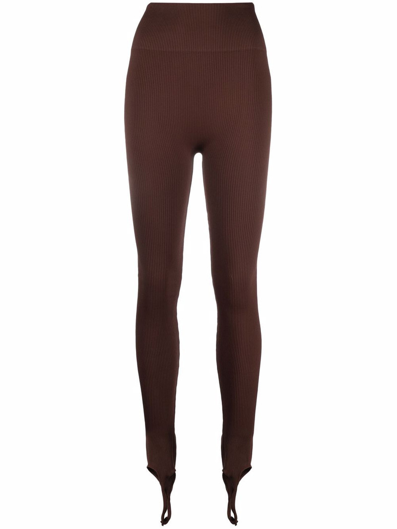open-toe ribbed leggings 1