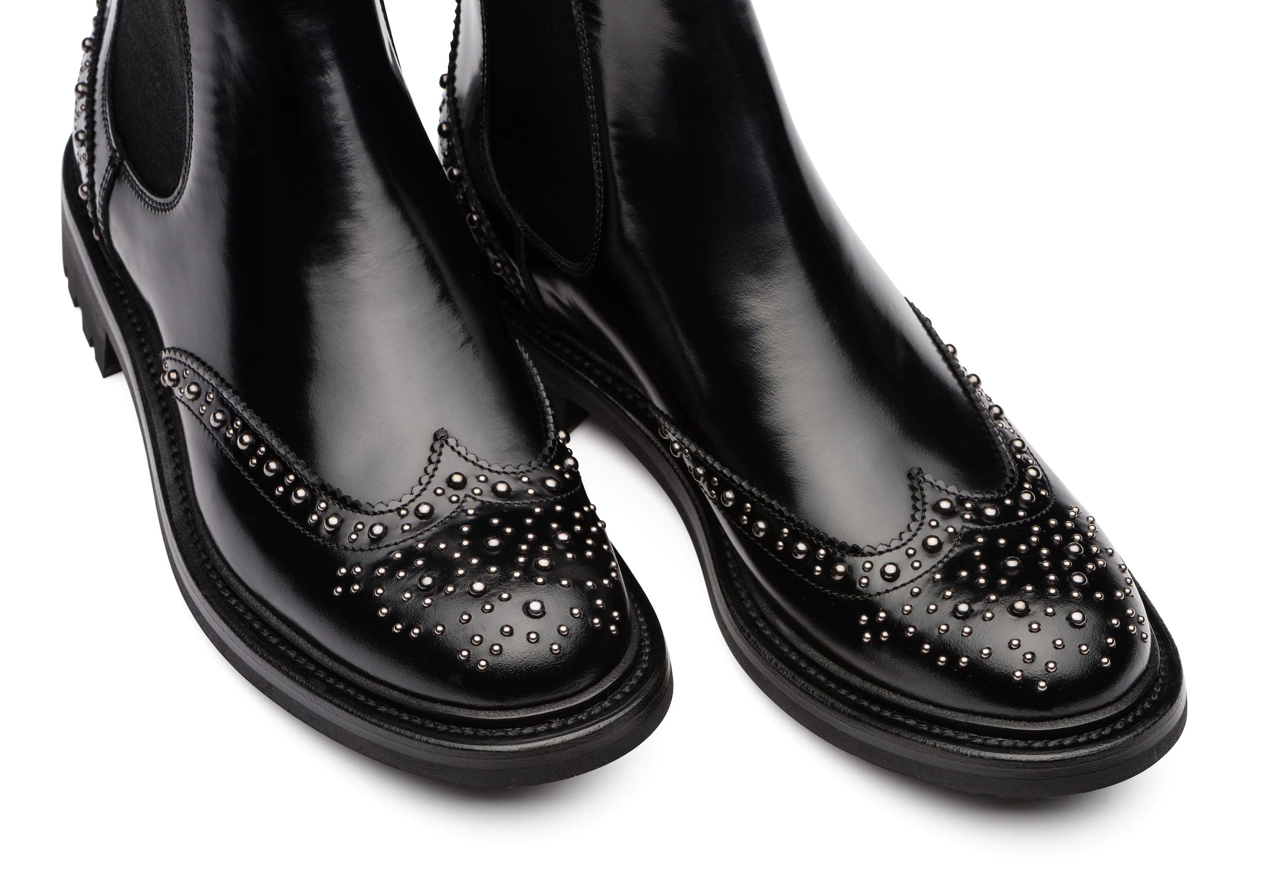 Aura met. 2
Polished Fumè Chelsea Boot Stud Black - 4