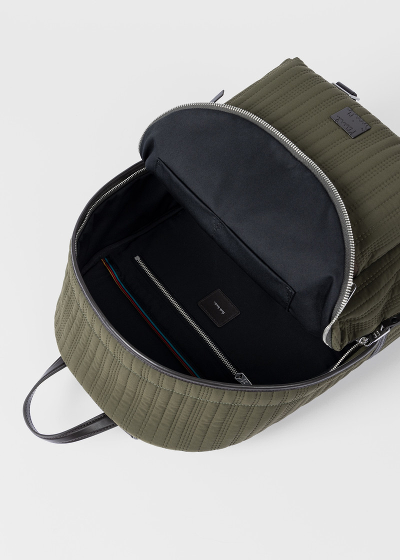 Paul Smith Khaki Quilted Backpack outlook