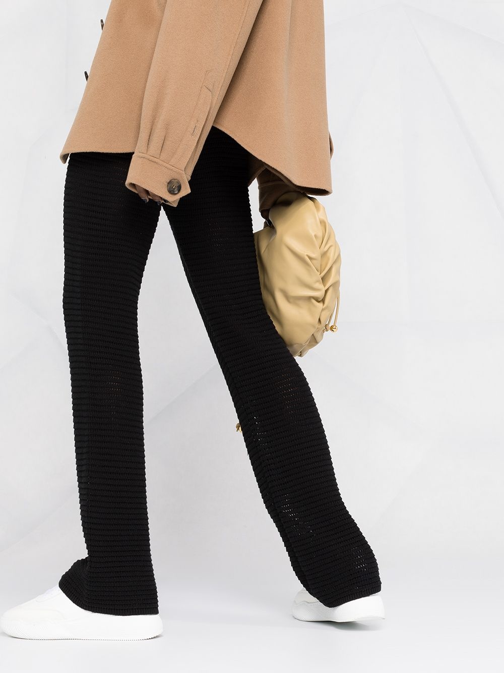 Bazia crochet-knit slim trousers - 3