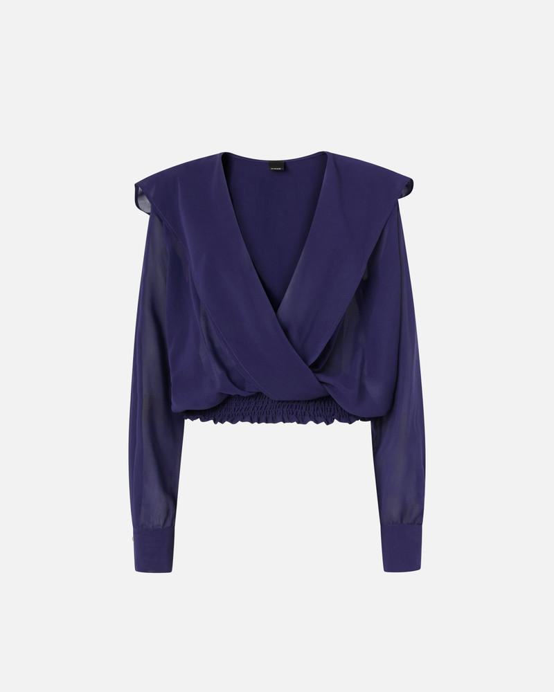 CROPPED BLOUSE WITH HOOD AND SHEER DETAILS 1