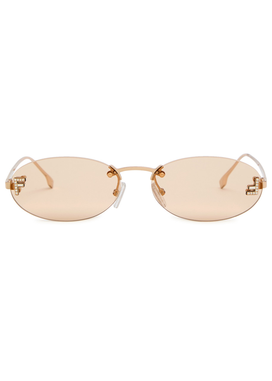 Fendi Narrow Oval-frame Sunglasses - 2