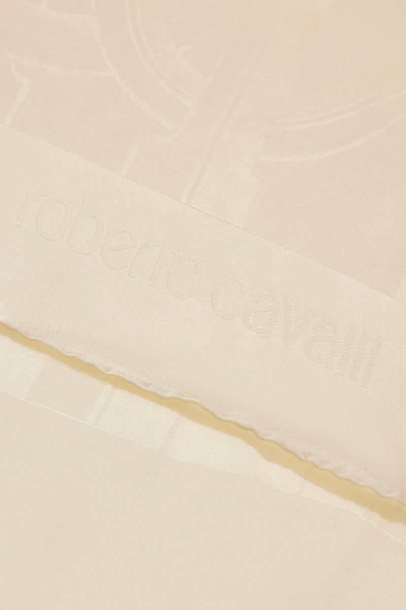 Roberto Cavalli Jacquard Scarf with Mirror Snake Monogram and Logo outlook