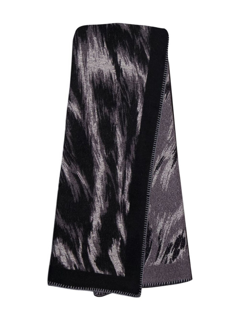 animal-print jacquard scarf 1