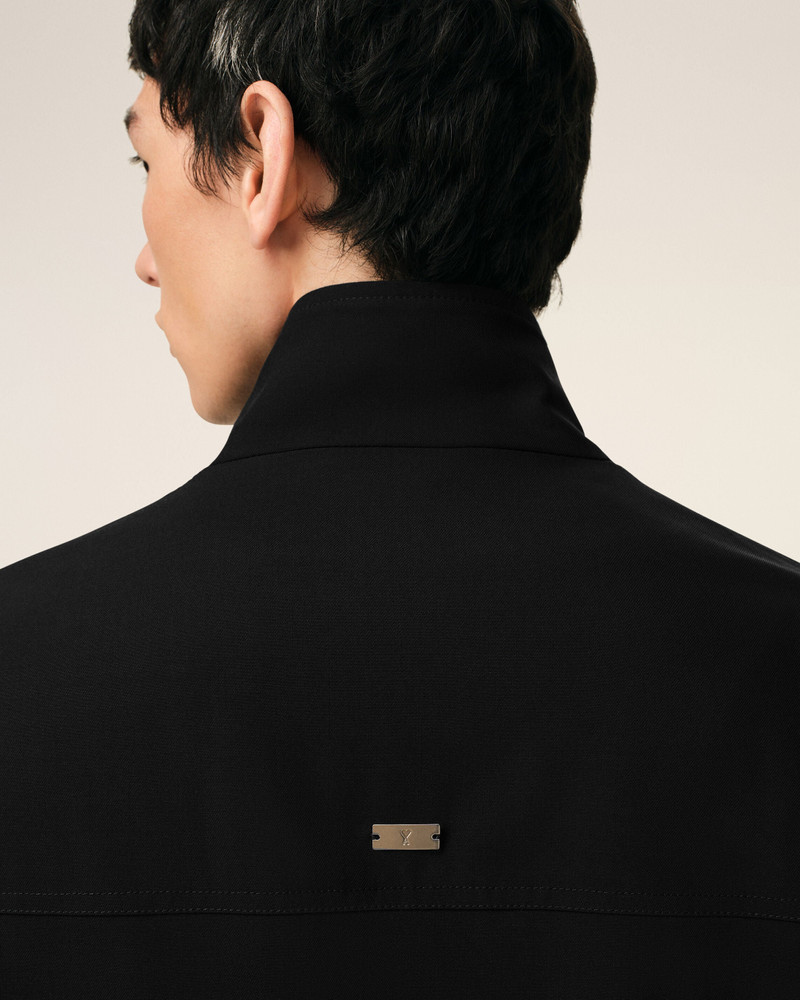 BLACK NEW WOOL HARRINGTON JACKET 4
