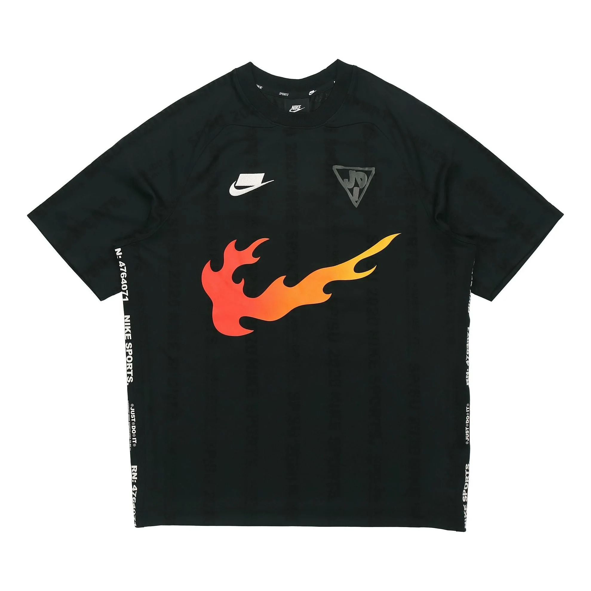 Nike Sportswear NSW Flame Logo Printing Jersey Black CJ5197-010 - 1
