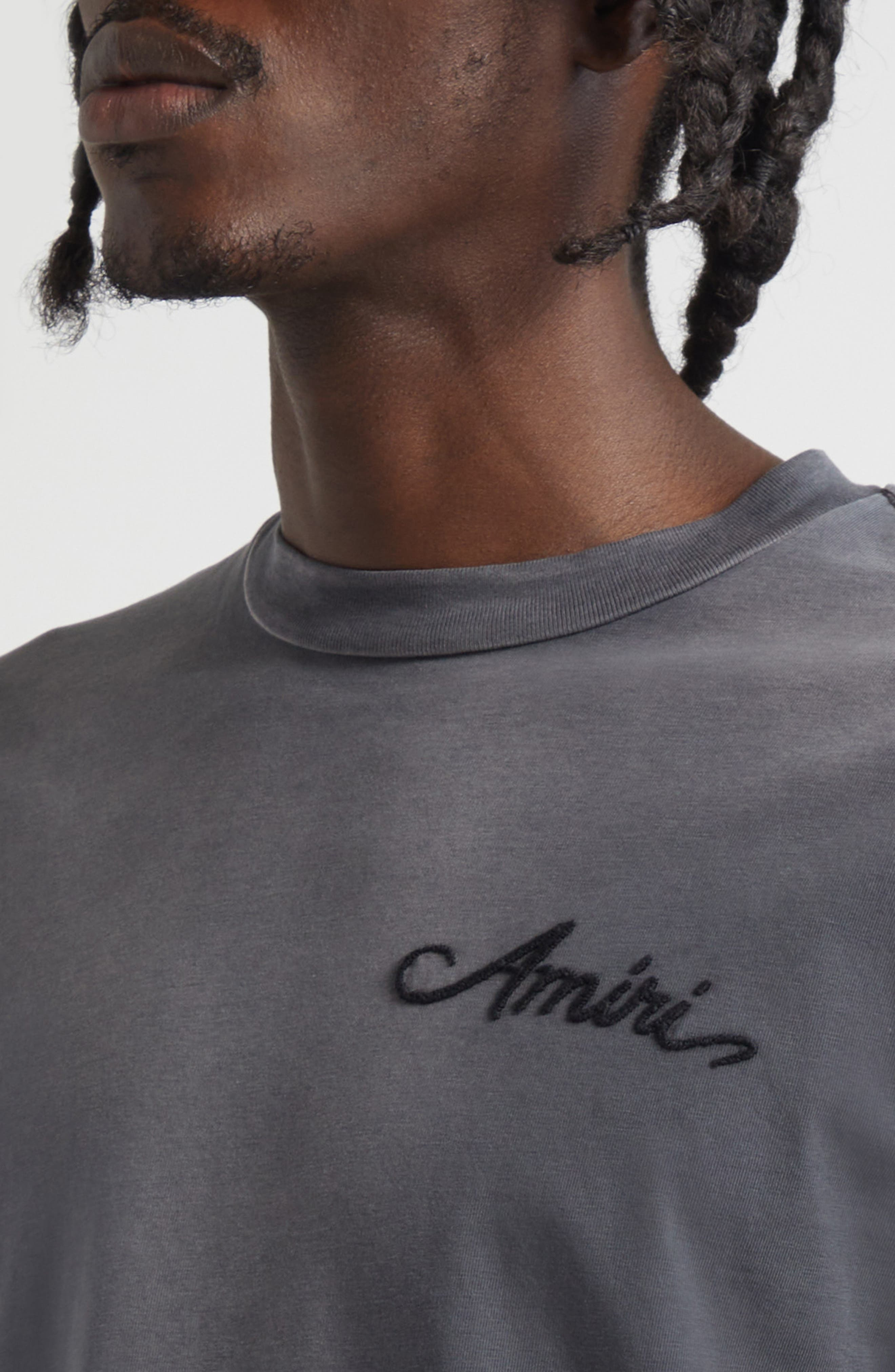 AMIRI Bleached Bandana Patch T-Shirt in Black at Nordstrom - 5