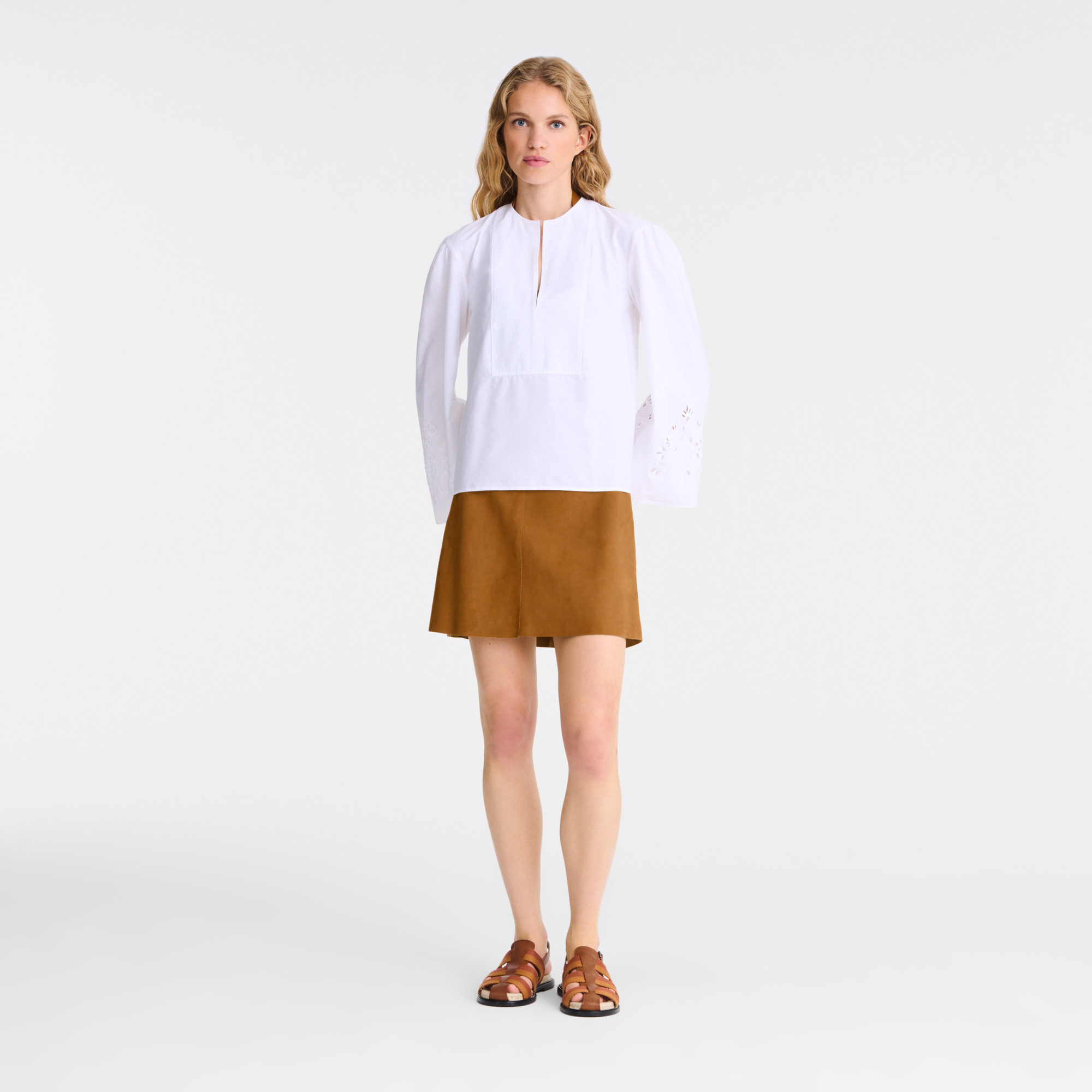 Blouse White - Poplin embroidered - 4