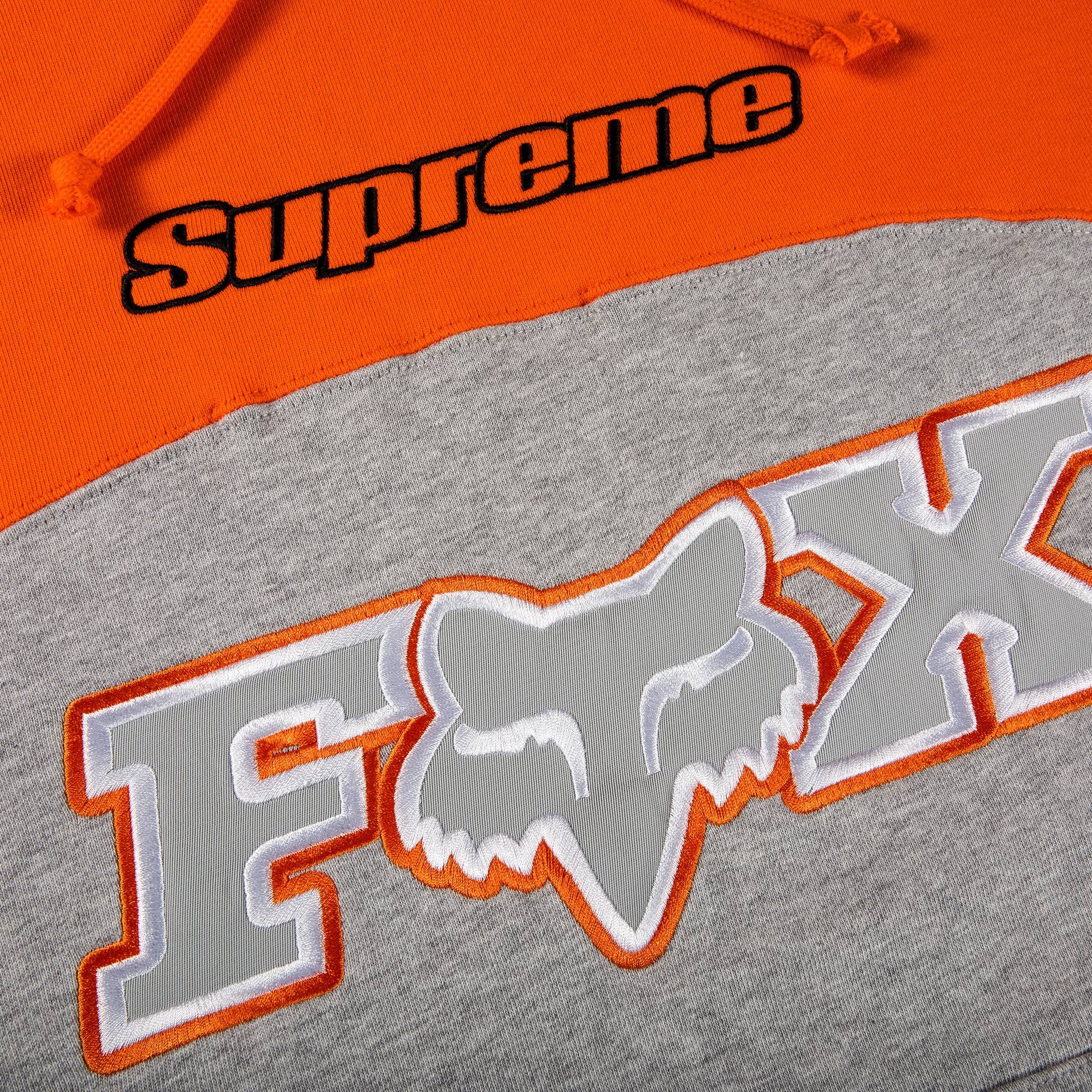 Supreme x Fox Racing Hooded Sweatshirt 'Grey' - 2