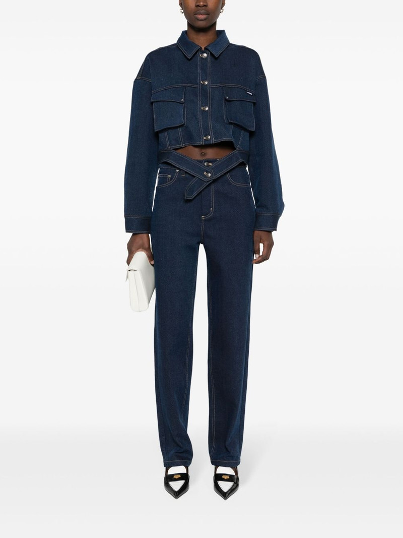 ROTATE straight-leg cotton-blend jeans outlook