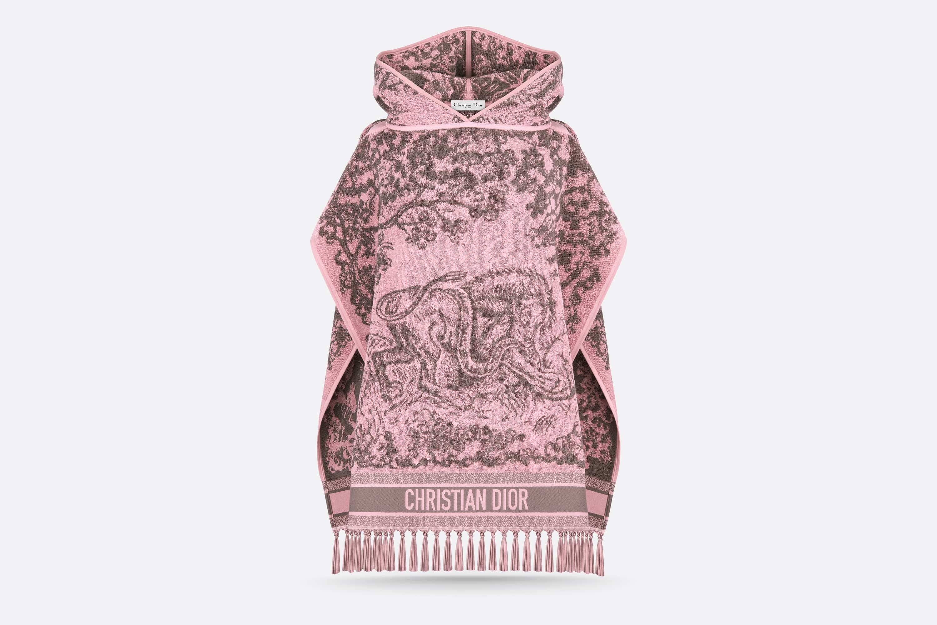 Toile de Jouy Sauvage Hooded Poncho - 1