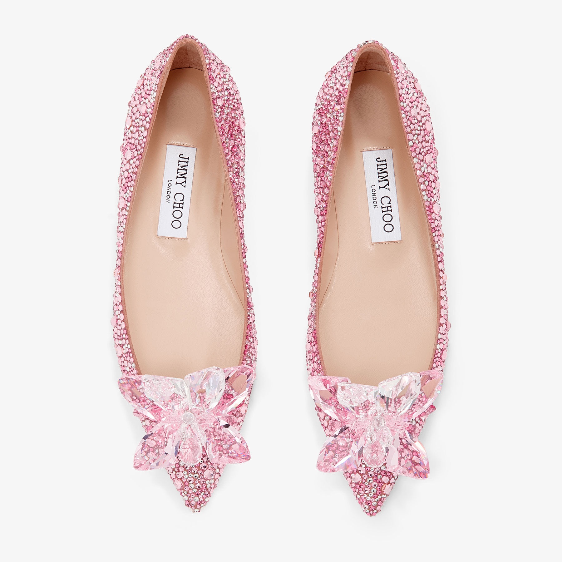 Attila
Rose Mix Suede and Crystal Covered Pointy Toe Flats - 4