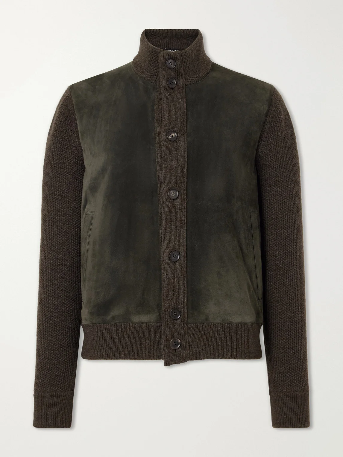 Oasi Cashmere and Suede Blouson Jacket - 1