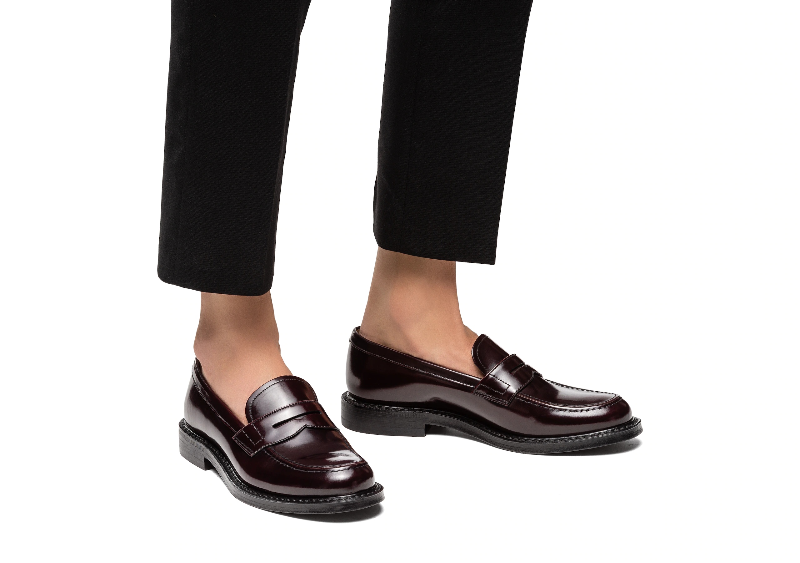 Church s Staden w Polished Binder Loafer Burgundy REVERSIBLE