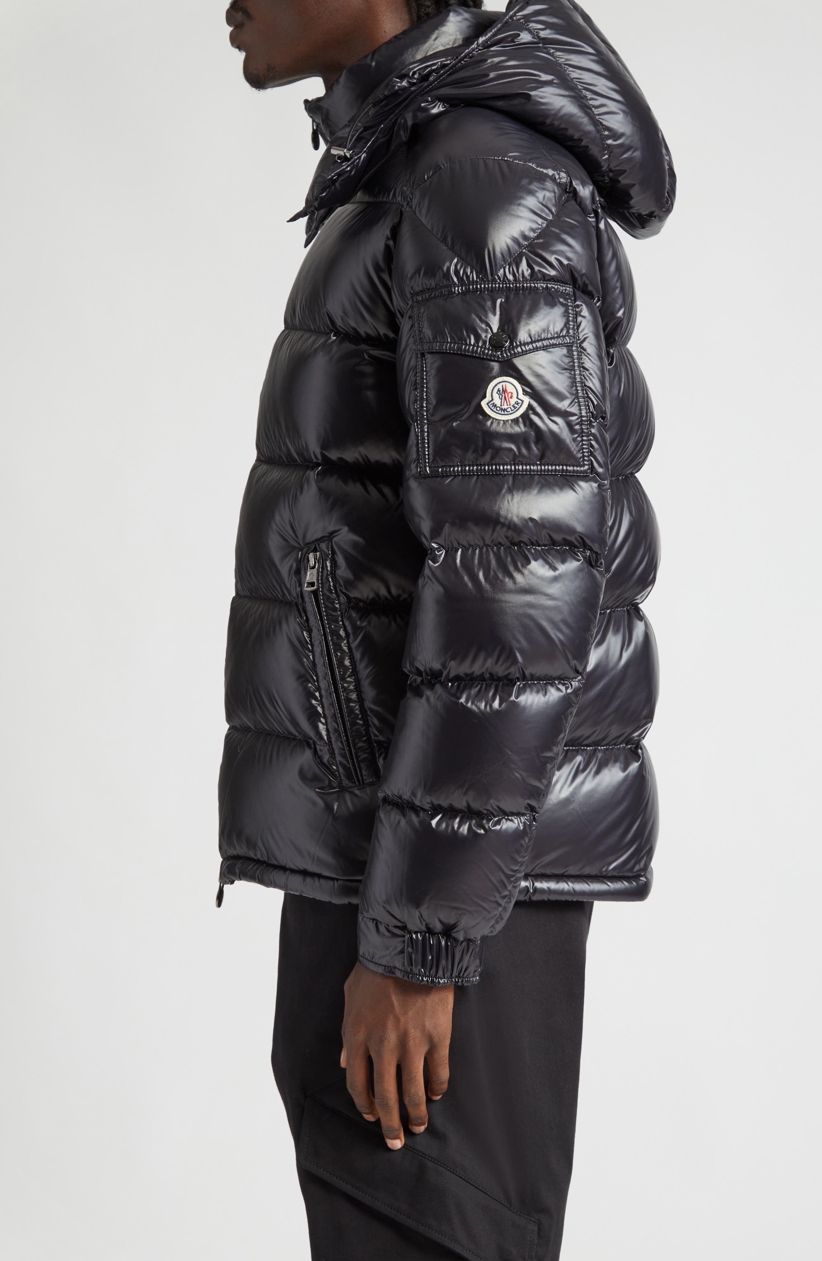 Maya Lacquered Nylon Down Jacket - 3