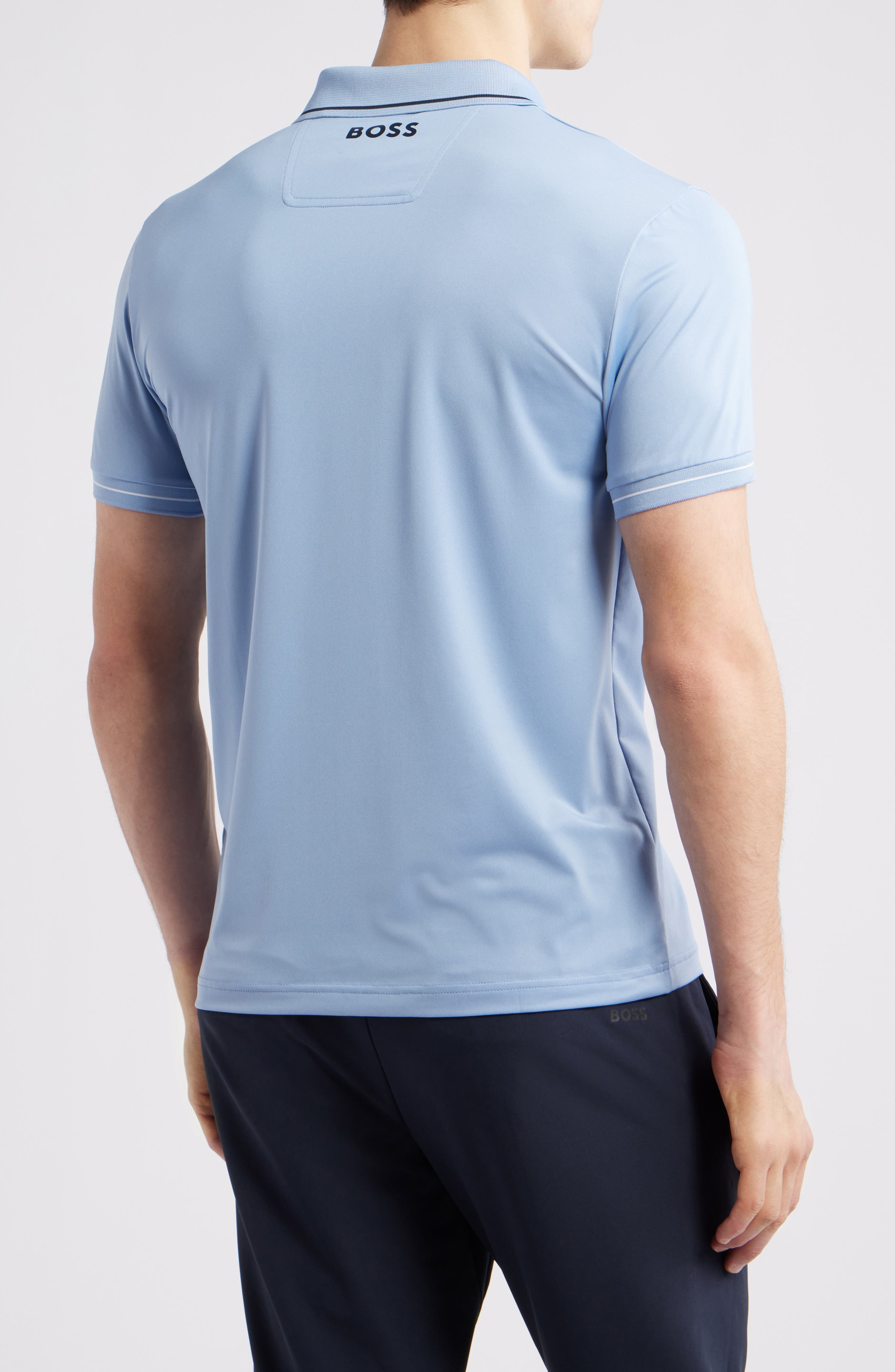 BOSS Paul Pro Performance Polo in Open Blue at Nordstrom - 2