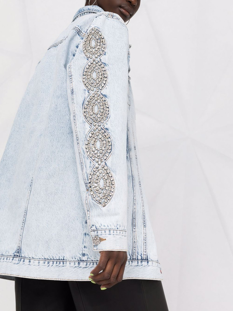 crystal-cable denim jacket 3