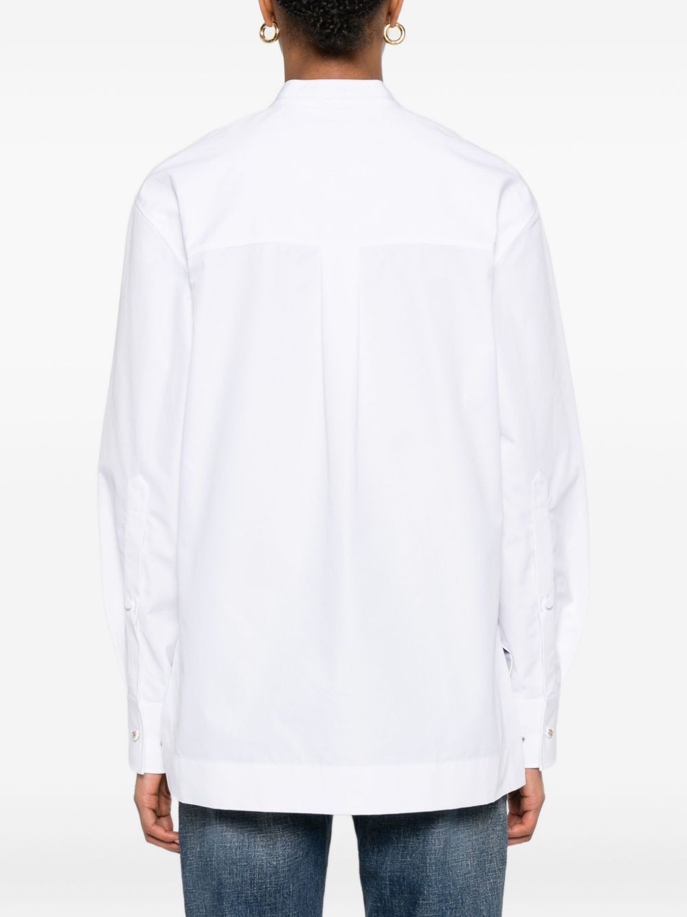 neck-tie long-sleeve top - 4