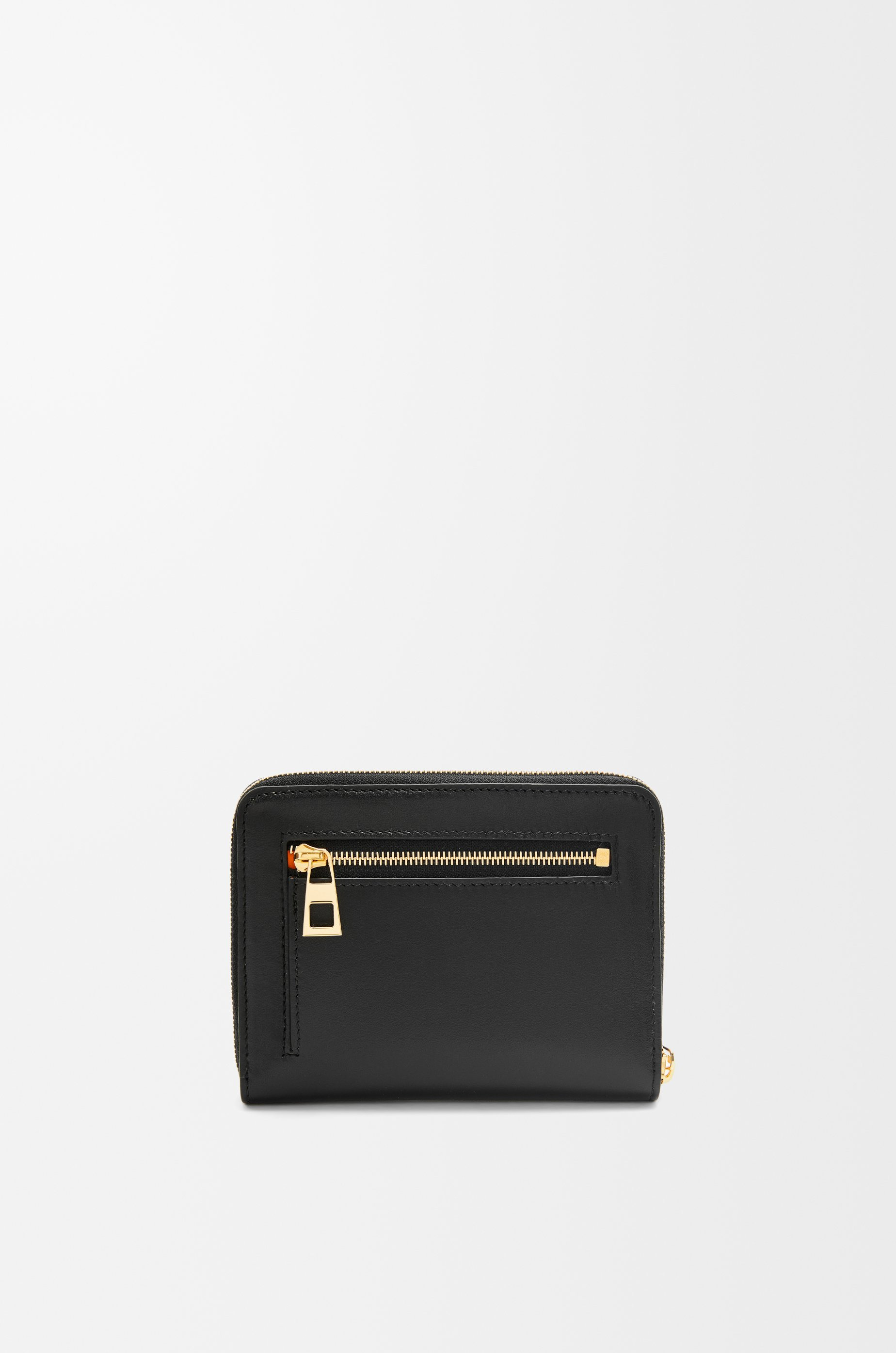 Knot compact zip wallet in shiny nappa calfskin - 4