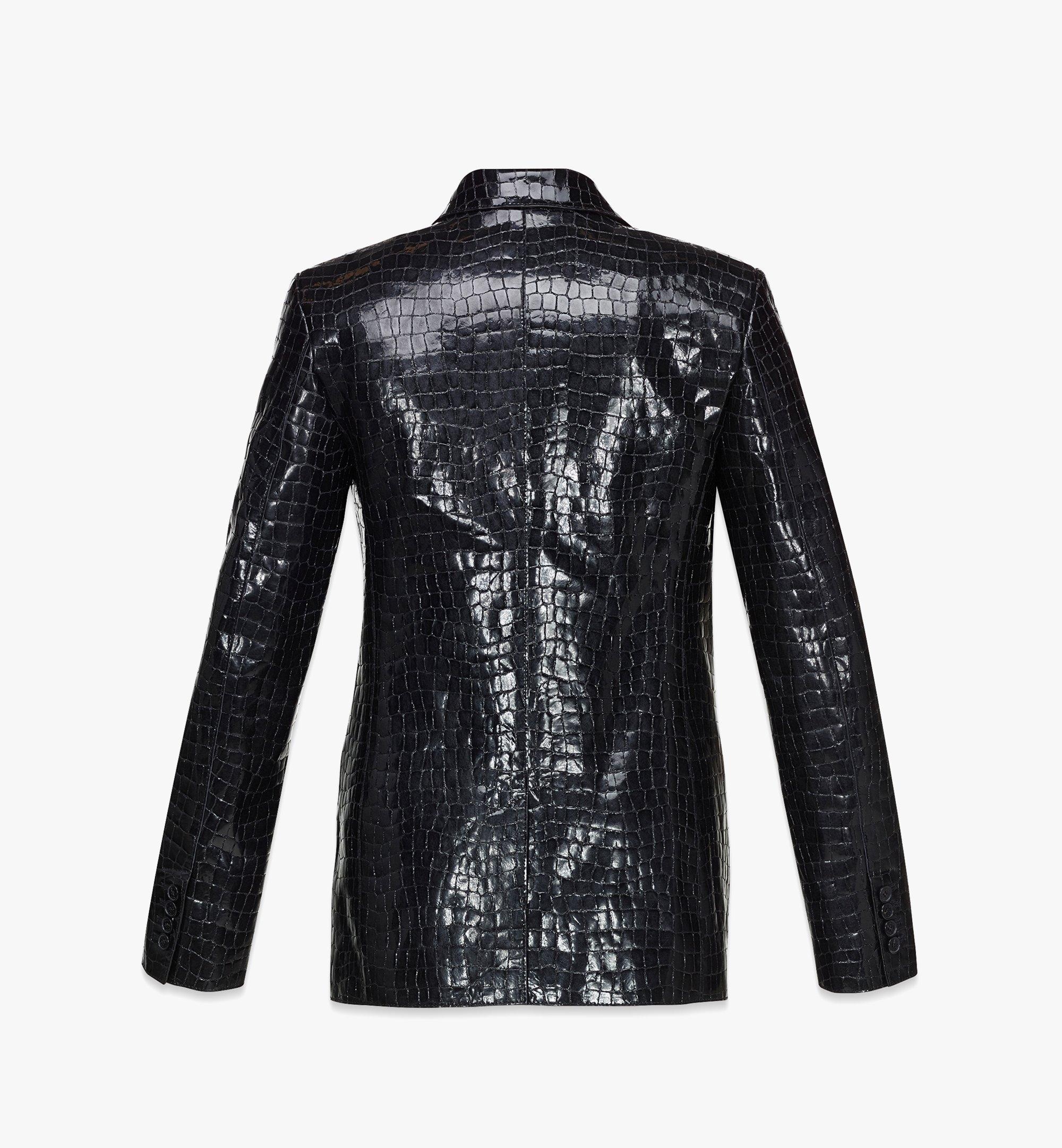 Cyberpunk Blazer in Croco-Embossed Patent Leather - 3