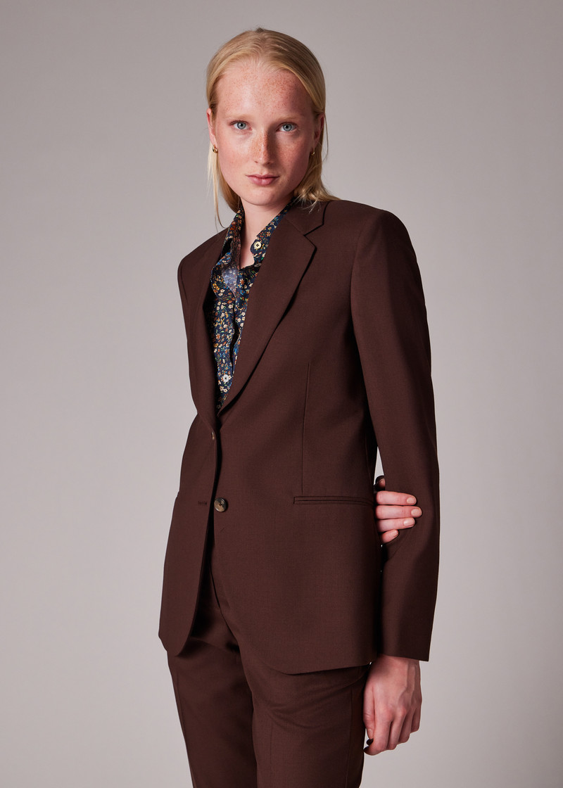 Women's A Suit To Travel In - Burgundy Wool Suit 8