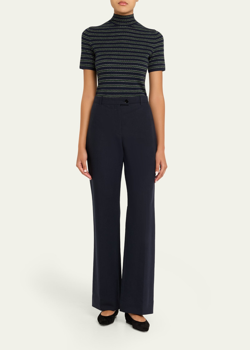 Theory Leenda Stripe Turtleneck Tee outlook