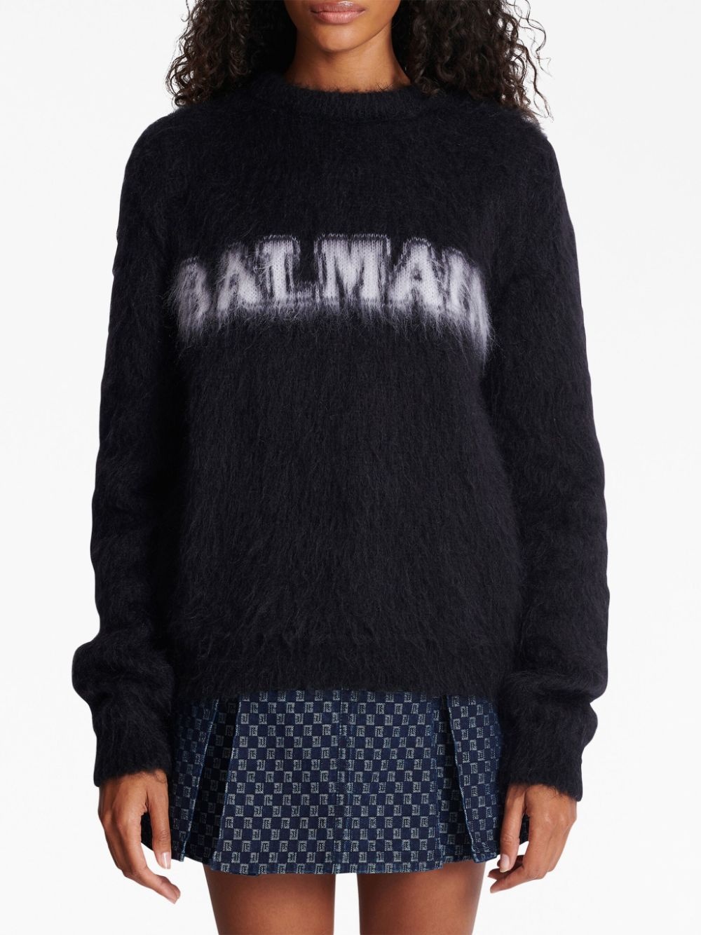logo-jacquard jumper - 5